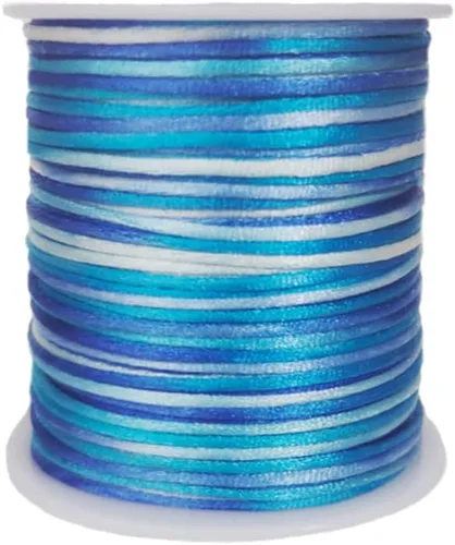 Miniatura 10 de Cordón de nailon teñido de 0.039 pulgadas x 100 yardas, hilo de cuentas para collares de macramé de cola de ratón, pulseras de amistad, fabricación