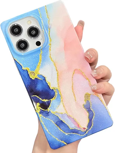 Miniatura 63 de Elegante Funda con Concha de Madre Perla para Niña Compatible con iPhone 14 de 6.1 Pulgadas, Funda Rectángulo con Borde, Elegante y delgada