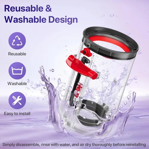 Miniatura 5 de Piezas de repuesto mejoradas del depósito de polvo para accesorios de vacío inalámbricos Dyson V11 V15 SV14 SV15 SV22, repuesto del recipiente