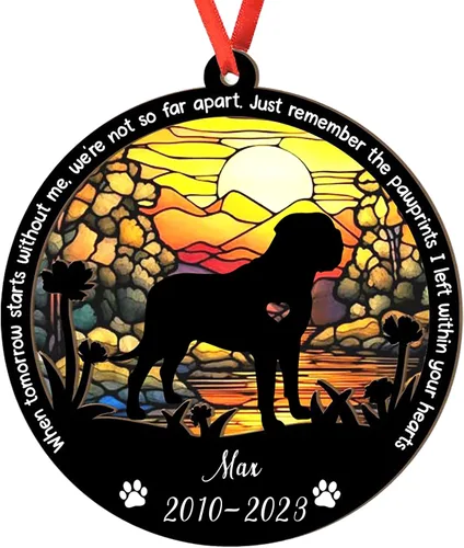 Miniatura 54 de Adorno personalizado para atrapasoles de sabueso afgano, adorno de Navidad de sabueso afgano – Regalo para perro amante, sabueso afgano