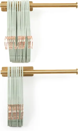 Organizador apilable para colgar ropa, multifuncional, para montaje en pared, organizador de almacenamiento, 2 piezas de acero inoxidable largo para