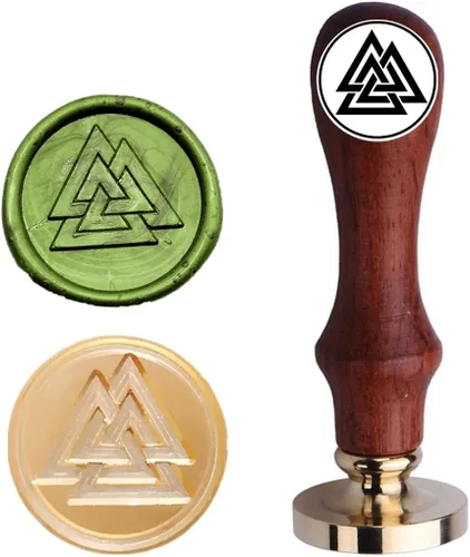 Miniatura 5 de Kooer 6 sellos de cera de runa vikinga, sello de cera de sellado de runas vikingas, sello Vegvisir Valknut árbol de la vida, invitación de boda, A1