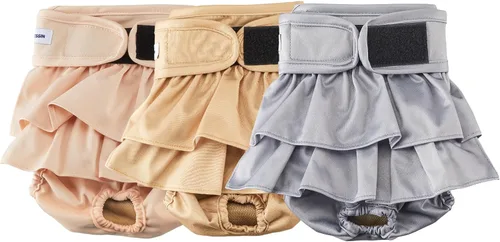 Miniatura 14 de Reusable Dog Diapers Female Washable, Premium Doggie Diaper for Dogs, Pack of 3, Highly Absorbent Small Dog Diaper for Heat, Incontinence and Puppy