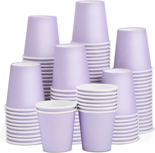 Miniatura 17 de Paquete de 50 vasos de papel blancos de 3 onzas, vasos desechables para el baño, vaso pequeño para enjuague bucal, vaso para aperitivos para agua