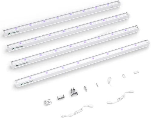 Miniatura 20 de Maygrove Luces de cultivo para plantas de interior, lámpara LED de crecimiento de espectro ajustable de 1 pie de 28 W (4 x 7 W), tira de luz de rojo