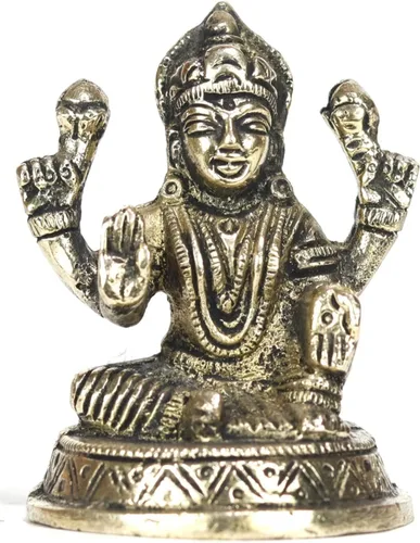Miniatura 16 de ASHIRWAD Escultura de estatua de ídolo de latón para Diwali Pooja, templo, decoración del hogar, Vastu Laxmi Devi Maa AE000006-18 (Laxmi-18)