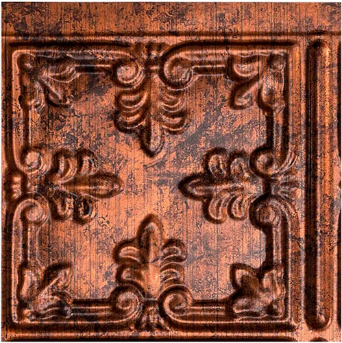 Miniatura 13 de FASÄDE Panel decorativo para salpicaduras de vinilo de estilo tradicional / patrón 10 en bronce antiguo (muestra de 6 x 6 pulgadas)
