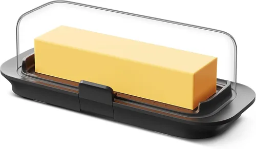 Mantequillera con tapa para encimera y estante de puerta de refrigerador, recipiente hermético para mantequilla, soporte de mantequilla con bloqueo