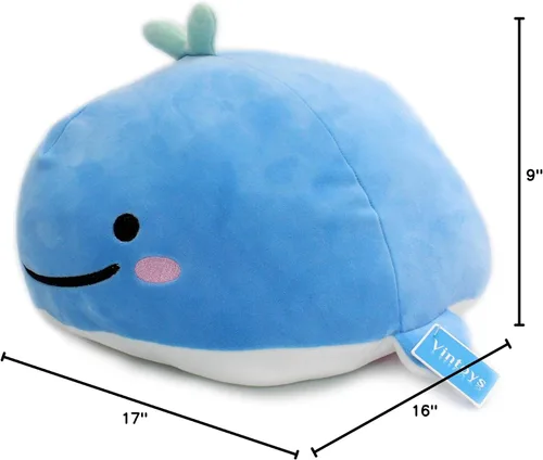 Miniatura 8 de Muy suave ballena azul tiburón abrazar almohada de peluche muñeca pez peluche animales de peluche 17 pulgadas