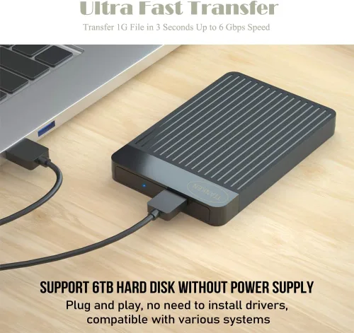 Miniatura 4 de Disco duro externo portátil ultra delgado de 250 GB, 2.5 pulgadas, USB 3.0, almacenamiento HDD para Mac, PC, portátil, PS4, Xbox one