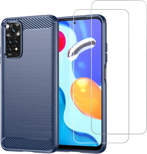 Miniatura 10 de Funda para Xiaomi Redmi Note 11 Note 11S Funda con protector de pantalla Vidrio templado Ligero Absorción de golpes Resistente TPU Cubierta