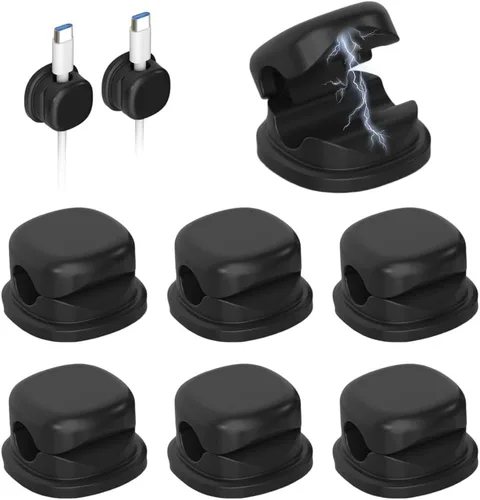 Organizador magnético de cables de carga 2026, paquete de 6 clips de organización de cables con adhesivo para teléfono, soporte de almacenamiento de