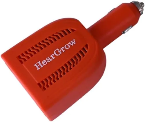 Miniatura 2 de HearGrow - Inversor de corriente para automóvil de 100 W, adaptador de corriente continua de 12 V a 110 V CA con puertos USB-C PD y QC3.0 de 18 W