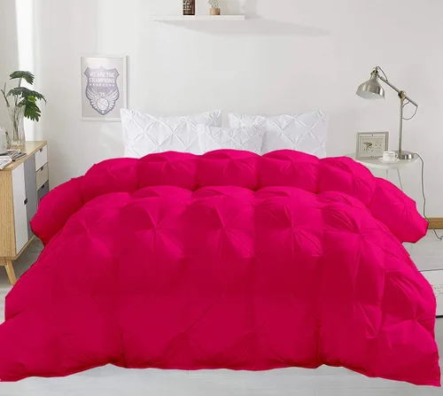 Miniatura 19 de Juego de ropa de cama plisada de 3 piezas de 100% algodón (edredón + 2 fundas de almohada), tamaño individual