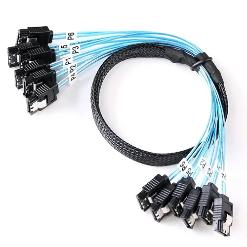 Miniatura 8 de ADCAUDX Cable SATA-III de 3.3 ft, 4 unidades/set-SATA-6Gbps HDD-SDD de cable de datos de repuesto para servidor Bitcoin Computadora SSD HDD CD DVD