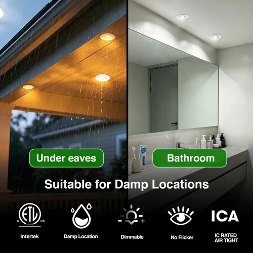Miniatura 9 de zouzai 4 pulgadas 5CCT luz LED empotrable con cardán ajustable, 360°+90° direccional, regulable, iluminación decorativa para el hogar y comercial