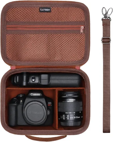 Miniatura 26 de Estuche para cámara compatible con Canon EOS Rebel T7/R50/R6 Mark II/R100/R50 V/T6/R8/R10/R5 Mark II/RP/R7/5D Mark IV/SL3/R5/T100 DSLR, lente