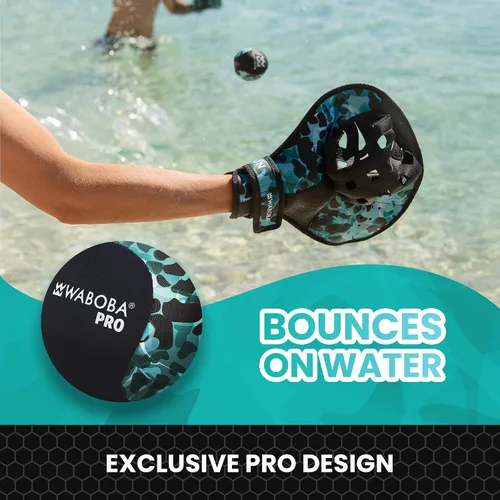 Miniatura 5 de Waboba Catch Water Gloves Pro - Juego de pelotas rebotadoras de agua, para juegos de playa y juguetes de piscina, 2 manoplas estilo béisbol
