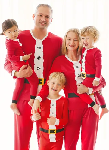 Miniatura 22 de VAENAIT BABY Infant Toddler Kids Adult Couple Family Matching Women Men Christmas Pjs Xmas Holiday Buffalo Plaid Pajama Set