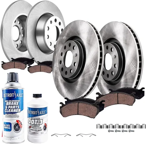 Miniatura 35 de Detroit Axle - Kit de frenos para Toyota Camry 2005-2006 [modelos XLE SE], frenos de disco Rotores Pastillas de freno de cerámica Reemplazo: 11.65