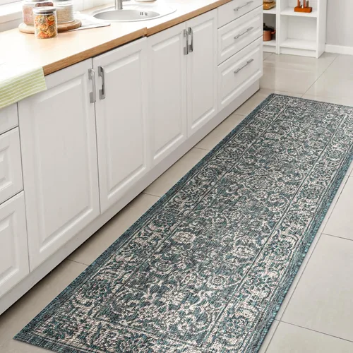 Miniatura 38 de JONATHAN Y Alfombra de pasillo floral tejida para interiores y exteriores 2X8, color crema/verde, tela bohemio texturizada para el patio trasero