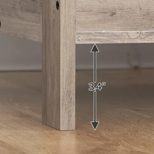 Miniatura 7 de HOOBRO Caja de juguetes, baúl de almacenamiento de aspecto de madera retro con bisagra de seguridad, banco de almacenamiento de entrada soporta 220