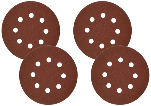 BOSCH SR5R120 - Discos de lija de gancho y bucle de 5 pulgadas de grano 120 de 5 pulgadas y 8 orificios (paquete de 4)