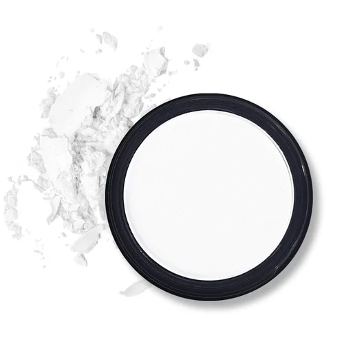 Erinde Paleta de sombra de ojos blanca mate, sombra de ojos en polvo prensado blanco, ultra mezclable, color pigmentado, larga duración, base de 201