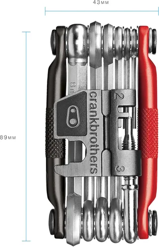 Miniatura 2 de Crankbrothers Multi Tool M 17 Negro Mate Rojo equipo de ciclismo