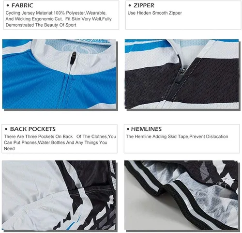 Miniatura 4 de Camiseta de ciclismo para hombre, manga corta, camisas de ciclismo para hombre, secado rápido, MTB Road Mountain Ropa de ciclismo Tops de bicicleta