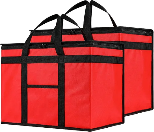 Miniatura 45 de NZ home Bolsa de enfriador XXL PRO aislada y duradera para entrega y compras de comestibles con cremallera superior, para calentar alimentos
