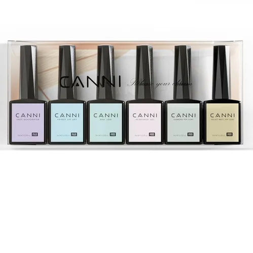 Miniatura 13 de CANNI - Juego de 2 capas de esmalte de uñas de gel sin necesidad de limpieza y capa base, acabado brillante, duradero, esmalte de uñas de gel
