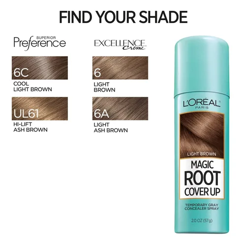 Miniatura 10 de L'Oreal Paris Tinte para el Cabello Cobertura de Raíces Spray Corrector Temporal de Canas, Marrón Claro, 2 Onzas