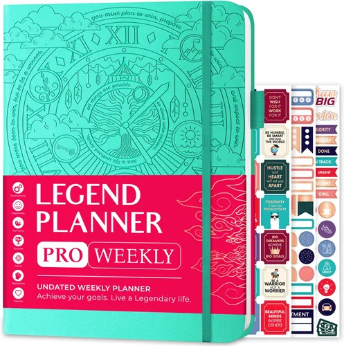 Miniatura 14 de Legend Planner PRO - Agenda semanal y mensual de lujo para aumentar la productividad y alcanzar tus objetivos. Cuaderno organizador de gestión