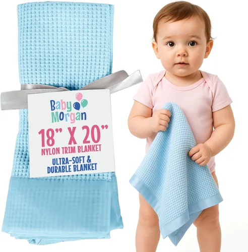 Miniatura 8 de Manta térmica de punto gofre, mini manta suave y transpirable para recién nacidos y bebés, para niños pequeños para cochecitos, viajes, siestas