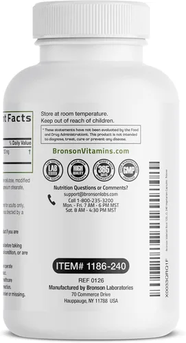 Miniatura 5 de Bronson Cápsulas de raíz de valeriana – Valerian Officinalis – Promueve la relajación – Sin OGM, sin soja ni gluten, 240 cápsulas vegetarianas