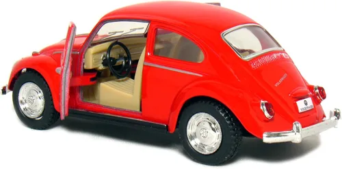 Miniatura 3 de 12 piezas en caja: 5" 1967 VW Classic Beetle escala 1:32 (negro/azul/rojo/amarillo)