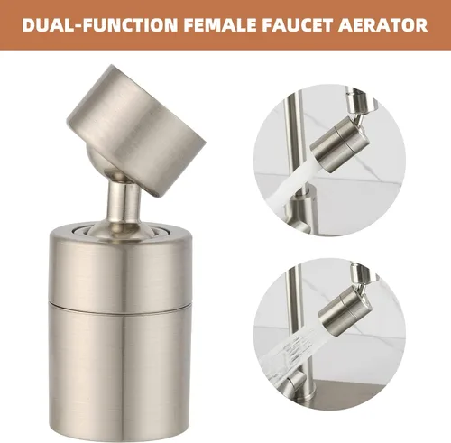 Miniatura 8 de Hibbent Aireador de grifo, Aireador de grifo de fregadero de cocina de 360 grados, Accesorio de grifo de cocina giratorio de doble función, pieza