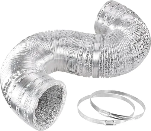 Miniatura 12 de iPower Manguera de ventilación flexible de conducto de aluminio de 3 pulgadas y 8 pies con protección de 4 capas para secadora para calefacción