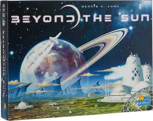 Rio Grande Games: Beyond The Sun, juego de mesa de estrategia, juego base, 2 a 4 jugadores, tiempo de juego de 90 a 120 minutos, para edades de 14