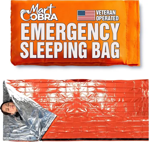 Emergency Sleeping Bag for Survival Gear and Supplies Life Bivy Sack Waterproof Mylar Emergency Blankets for Survival Kit Car Camping Gear Hiking
