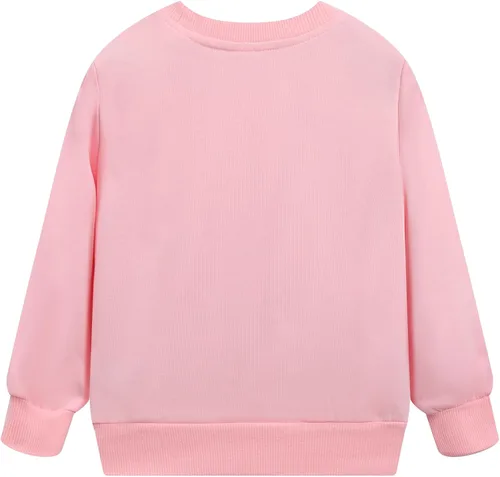 Miniatura 37 de Sudaderas para niñas pequeñas, cuello redondo, sin botones, de manga larga, para invierno, casual, ropa 2T-7T, Dinosaurio