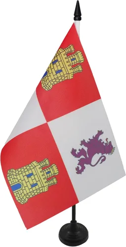 Miniatura 16 de Bandera de mesa de Andalucía 4'' x 6'' - Bandera de escritorio de la región española de Andalucía 5.9 x 3.9 in - Barra y base de plástico negro - AZ
