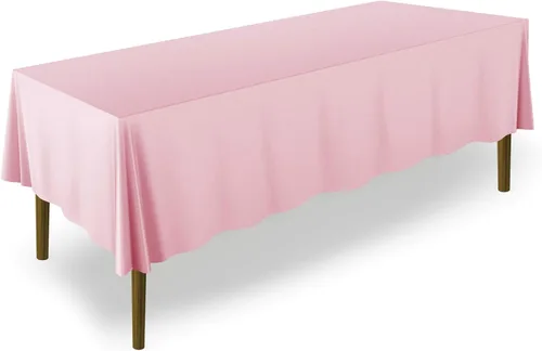 Miniatura 15 de Lann's Linens - Mantel rectangular de tela de poliéster de primera calidad para bodas, banquetes y restaurantes Blanco