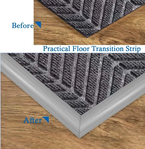 Miniatura 6 de Tira de transición de suelo autoadhesiva para alfombras y pisos, tira de borde de PVC para transición de umbral adecuada para altura de umbral