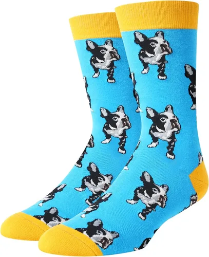 SOCKFUN Regalos divertidos para gatos, regalos de Corgi para hombres y niños, calcetines de pato de cabra loca, calcetines de animales