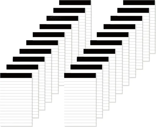 Miniatura 13 de 6 piezas de recambios para bloc de notas de 3 x 5 pulgadas, mini cuaderno de notas en blanco con 30 hojas cada bloc, papel rayado de reglas