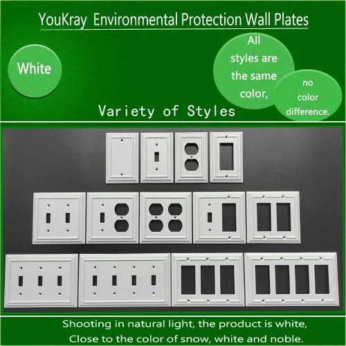 Miniatura 5 de Placas de pared, cubiertas de toma de corriente dúplex, placas de interruptor de luz de palanca, cubierta de interruptor de luz para decoración
