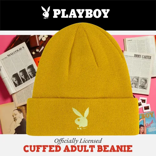 Miniatura 2 de Concept One Playboy Beanie Hat, Cuffed Knit Winter Cap with Logo