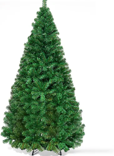 Miniatura 38 de Goplus Árbol de Navidad negro sin luz de 7.5 pies, árbol de Halloween artificial con 1258 puntas de rama, soporte de metal, árbol completo